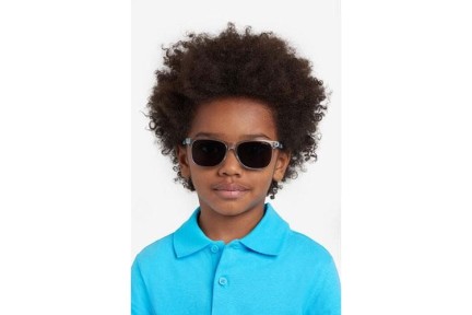 Ochelari de soare Polaroid Junior PLD8058/S KB7/M9 Polarized Dreptunghiulari Gri