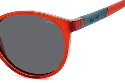 Ochelari de soare Polaroid Junior PLD8059/S C9A/M9 Polarized Rotunzi Roșii