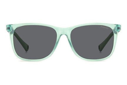 Ochelari de soare Polaroid Junior PLD8058/S 1ED/M9 Polarized Dreptunghiulari Verzi