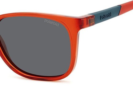 Ochelari de soare Polaroid Junior PLD8058/S C9A/M9 Polarized Dreptunghiulari Roșii