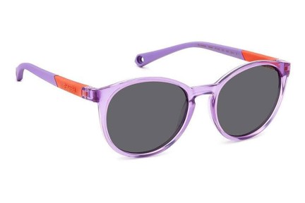 Ochelari de soare Polaroid Junior PLD8059/S 789/M9 Polarized Rotunzi Violeți