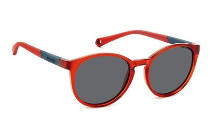 Ochelari de soare Polaroid Junior PLD8059/S C9A/M9 Polarized Rotunzi Roșii