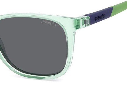 Ochelari de soare Polaroid Junior PLD8058/S 1ED/M9 Polarized Dreptunghiulari Verzi