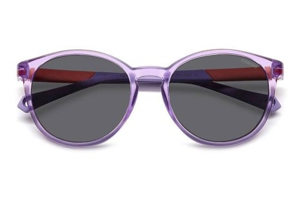 Ochelari de soare Polaroid Junior PLD8059/S 789/M9 Polarized Rotunzi Violeți