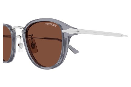 Ochelari de soare Mont Blanc MB0336S 004 Rotunzi Gri