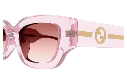 Ochelari de soare Gucci GG1558SK 003 Pătrați Roz