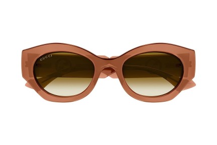 Ochelari de soare Gucci GG1553S 004 Ovali Maro