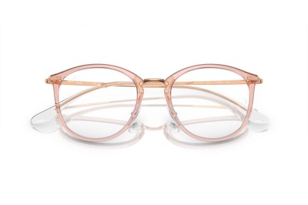 Ochelari Ray-Ban RX7140 8335 Rotunzi Roz