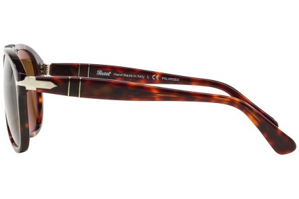 Ochelari de soare Persol 649 Series PO0649 24/57 Polarized Pilot Havana