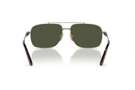 Ochelari de soare Ray-Ban Michael Titanium RB8096 926531 Dreptunghiulari Maro