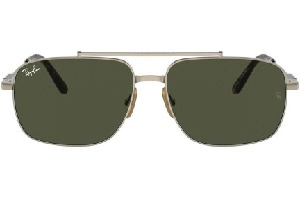 Ochelari de soare Ray-Ban Michael Titanium RB8096 926531 Dreptunghiulari Maro