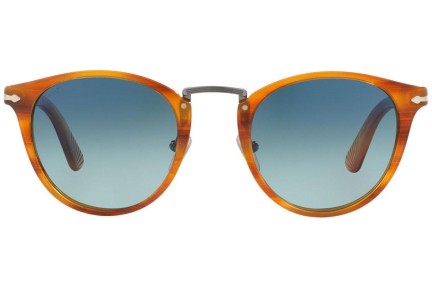 Ochelari de soare Persol Typewriter Edition PO3108S 960/S3 Polarized Rotunzi Maro