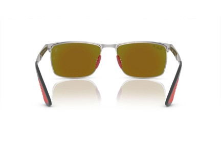 Ochelari de soare Ray-Ban RB3726M F007A1 Polarized Dreptunghiulari Argintii