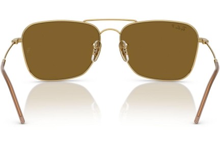 Ochelari de soare Ray-Ban Caravan Reverse RBR0102S 001/83 Polarized Dreptunghiulari Aurii