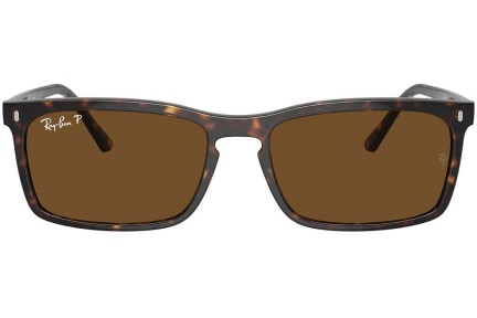 Ochelari de soare Ray-Ban RB4435 902/57 Polarized Dreptunghiulari Havana