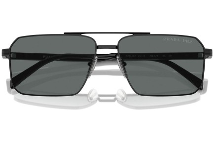 Ochelari de soare Prada PRA57S 1AB5Z1 Polarized Dreptunghiulari Negri