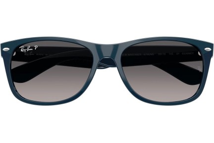 Ochelari de soare Ray-Ban New Wayfarer RB2132 6796M3 Polarized Pătrați Albaștri