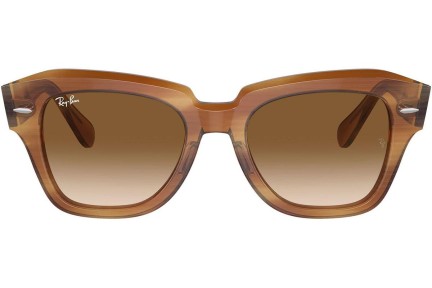 Ochelari de soare Ray-Ban State Street RB2186 140351 Pătrați Maro