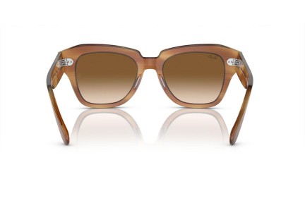 Ochelari de soare Ray-Ban State Street RB2186 140351 Pătrați Maro