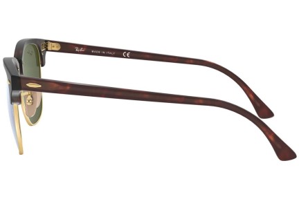 Ochelari de soare Ray-Ban Clubmaster Flash Lenses RB3016 114530 Browline Havana