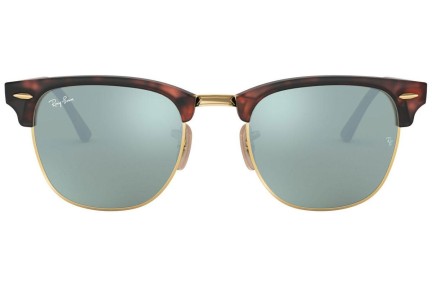 Ochelari de soare Ray-Ban Clubmaster Flash Lenses RB3016 114530 Browline Havana