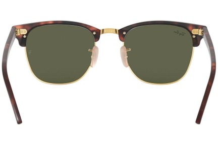 Ochelari de soare Ray-Ban Clubmaster Flash Lenses RB3016 114530 Browline Havana