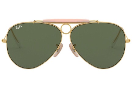 Ochelari de soare Ray-Ban Shooter Havana Collection RB3138 001 Pilot Aurii