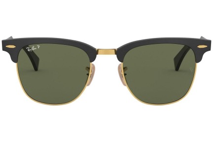 Ochelari de soare Ray-Ban Clubmaster Aluminum RB3507 136/N5 Polarized Browline Negri