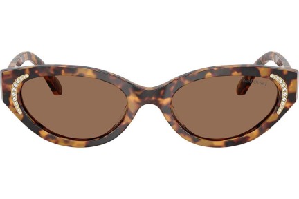 Ochelari de soare Swarovski SK6030 104073 Cat Eye Havana