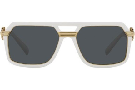 Ochelari de soare Versace Vintage Icon Pilot VE4399 314/87 Flat Top Albi