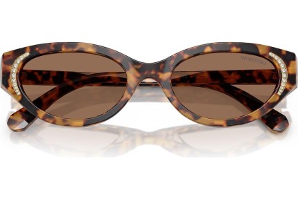 Ochelari de soare Swarovski SK6030 104073 Cat Eye Havana