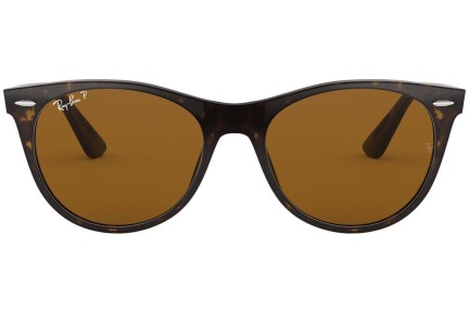 Ochelari de soare Ray-Ban Wayfarer II Classic RB2185 902/57 Polarized Pătrați Havana