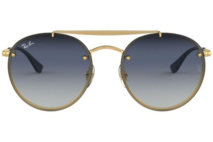 Ochelari de soare Ray-Ban Blaze Round Double Bridge Blaze Collection RB3614N 91400S Rotunzi Aurii