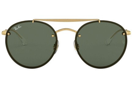 Ochelari de soare Ray-Ban Blaze Round Double Bridge Blaze Collection RB3614N 914071 Rotunzi Aurii