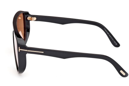 Ochelari de soare Tom Ford Achilles FT1182 01E Lentilă unică | Shield Negri