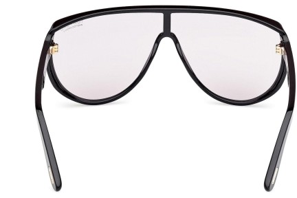 Ochelari de soare Tom Ford Achilles FT1182 01A Lentilă unică | Shield Negri