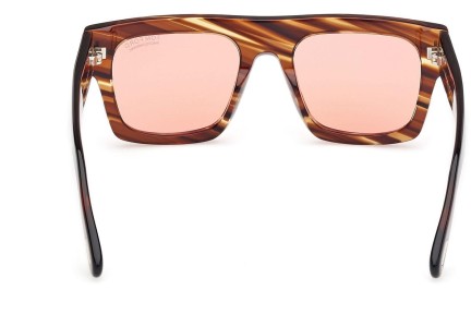 Ochelari de soare Tom Ford Fausto FT0711 53E Flat Top Havana