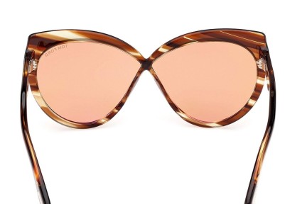 Ochelari de soare Tom Ford Beatrice FT1196 53E Cat Eye Havana