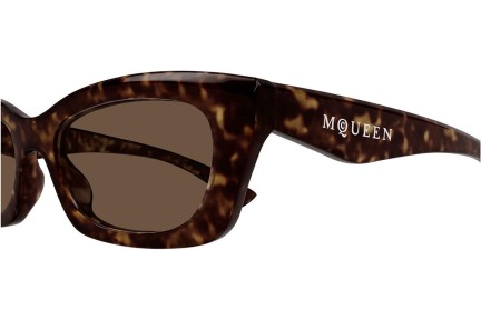 Ochelari de soare Alexander McQueen AM0474S 002 Dreptunghiulari Havana