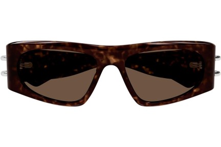 Ochelari de soare Alexander McQueen AM0471S 002 Dreptunghiulari Havana