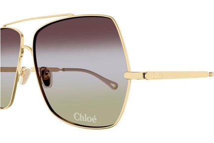 Ochelari de soare Chloe CH0278S 002 Pătrați Aurii