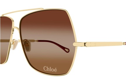 Ochelari de soare Chloe CH0278S 001 Pătrați Aurii