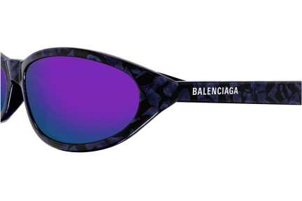 Ochelari de soare Balenciaga BB0007S 011 Ovali Violeți