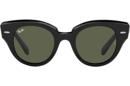 Ochelari de soare Ray-Ban Roundabout RB2192 901/31 Rotunzi Negri