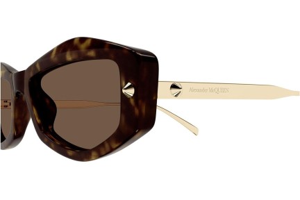 Ochelari de soare Alexander McQueen AM0482S 002 Dreptunghiulari Havana