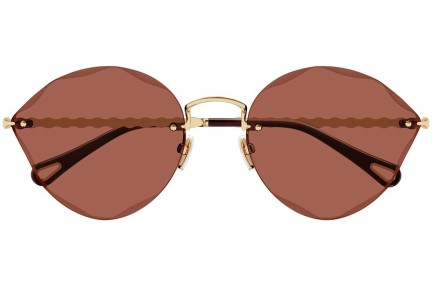 Ochelari de soare Chloe CH0253S 002 Rotunzi Aurii