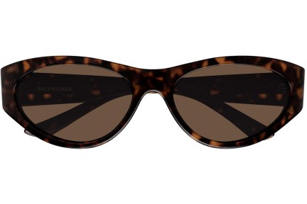 Ochelari de soare Balenciaga BB0367S 002 Ovali Havana