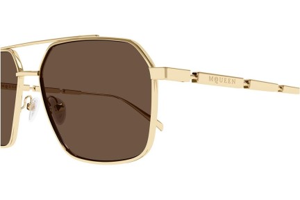 Ochelari de soare Alexander McQueen AM0477S 002 Pilot Aurii