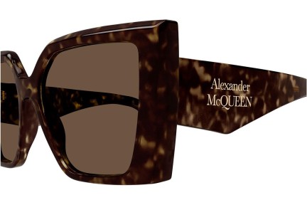 Ochelari de soare Alexander McQueen AM0467S 002 Pătrați Havana