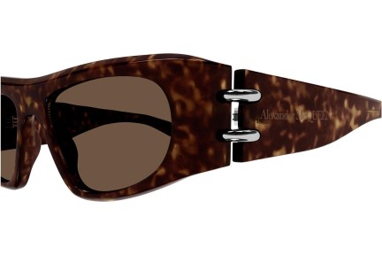 Ochelari de soare Alexander McQueen AM0471S 002 Dreptunghiulari Havana